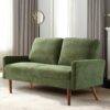 Loveseat Sofa, European Style With Sleek Design, Modern & Vintage Flair, Upholstered 2 Seater Couch, - Green - Image 8