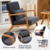 Accent Chair With Pillow Upholstered - Antique Dark Gray - Image 15