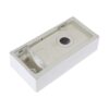 Modern Ceramic Rectangle Wall Mount Bathroom Sink With Single Faucet Hole - White - Image 10