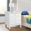 3 Drawer Nightstand - White - Image 3
