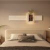 3D LED Sandstone Wall Decor With Simulated Plants, Glass Vase & Remote Control - Light Coffee - Image 12