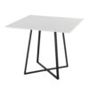 Cosmo - Contemporary Square Dining Table - White / Black - Image 3