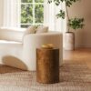 Nebula - Accent Pillar Side Table - Medium Brown - Image 7