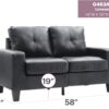 Modular Loveseat - Black - Image 4
