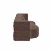 Modern Floor Sofa With 2 Pillows, Convertible Teddy Fabric Foam Filled Sleeper Sofa Bed, Full Size Folding Mattress For Living Room Guest Bed, Playroom, No Assembly Required - Brown - Image 11