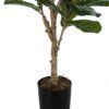 47" Tall, Artificial Plant, Fiddle Tree, Indoor, Faux, Fake, Floor, Greenery, Potted, Real Touch, Decorative - Green / Black - Image 2