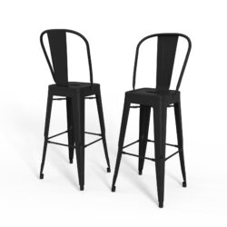 Fletcher - Metal Bar Stool (Set of 2) - Black