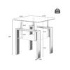 Modern Tempered Glass Tea Table, End Square Table For Living Room (Set of 2) - Transparent / Black - Image 3