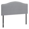 Queen Size, Bed Headboard Only, Upholstered, Transitional - Gray - Image 2