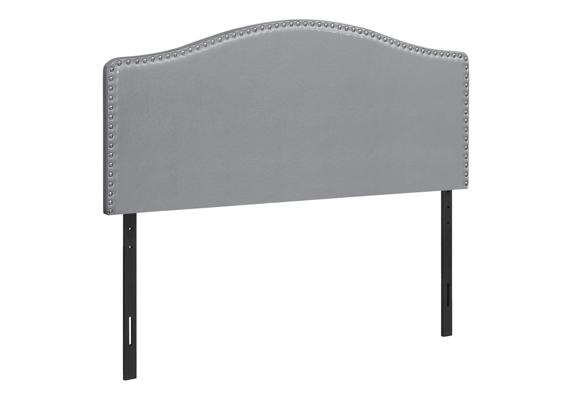 Queen Size, Bed Headboard Only, Upholstered, Transitional - Gray - Image 2