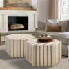 Hexagonal Cocktail Ottoman - Natural - Image 4