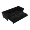 3 In 1 Pull Out Sofa Bed, King Size Sofa Bed, 3 Seater Sofa With Movable Ottoman, Tufted Design, Suitable For Living Rooms - Black - Image 18