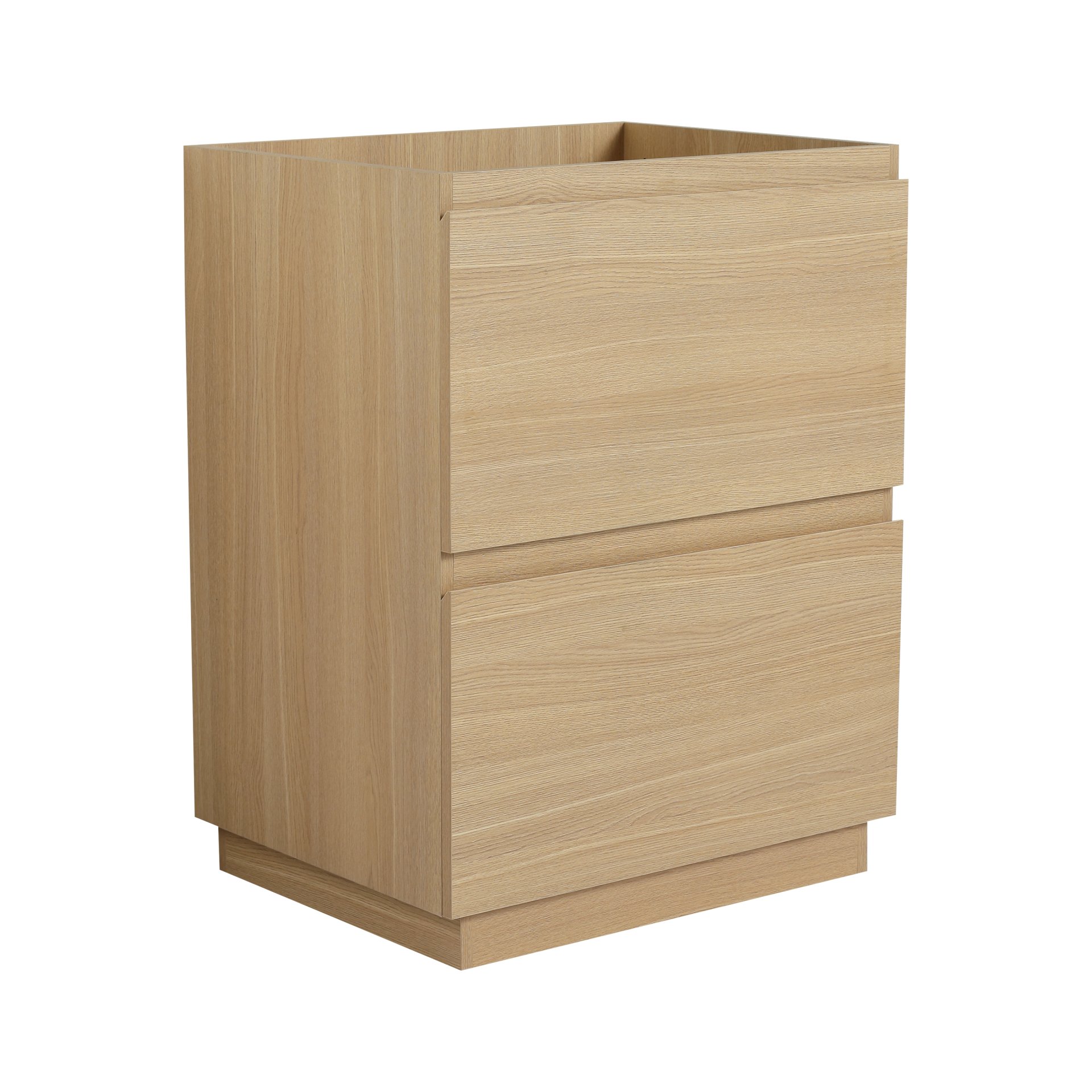Classic Style Bathroom Vanity With Double Drawer, Freestanding Cabinet - Oak - Image 2