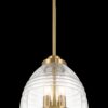 Ember - 3 Candle Lights Chain Pendant - Clear / Gold - Image 4