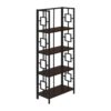 Bookshelf, Bookcase, Etagere, 4 Tier, For Office, Contemporary & Modern - Espresso - Image 12