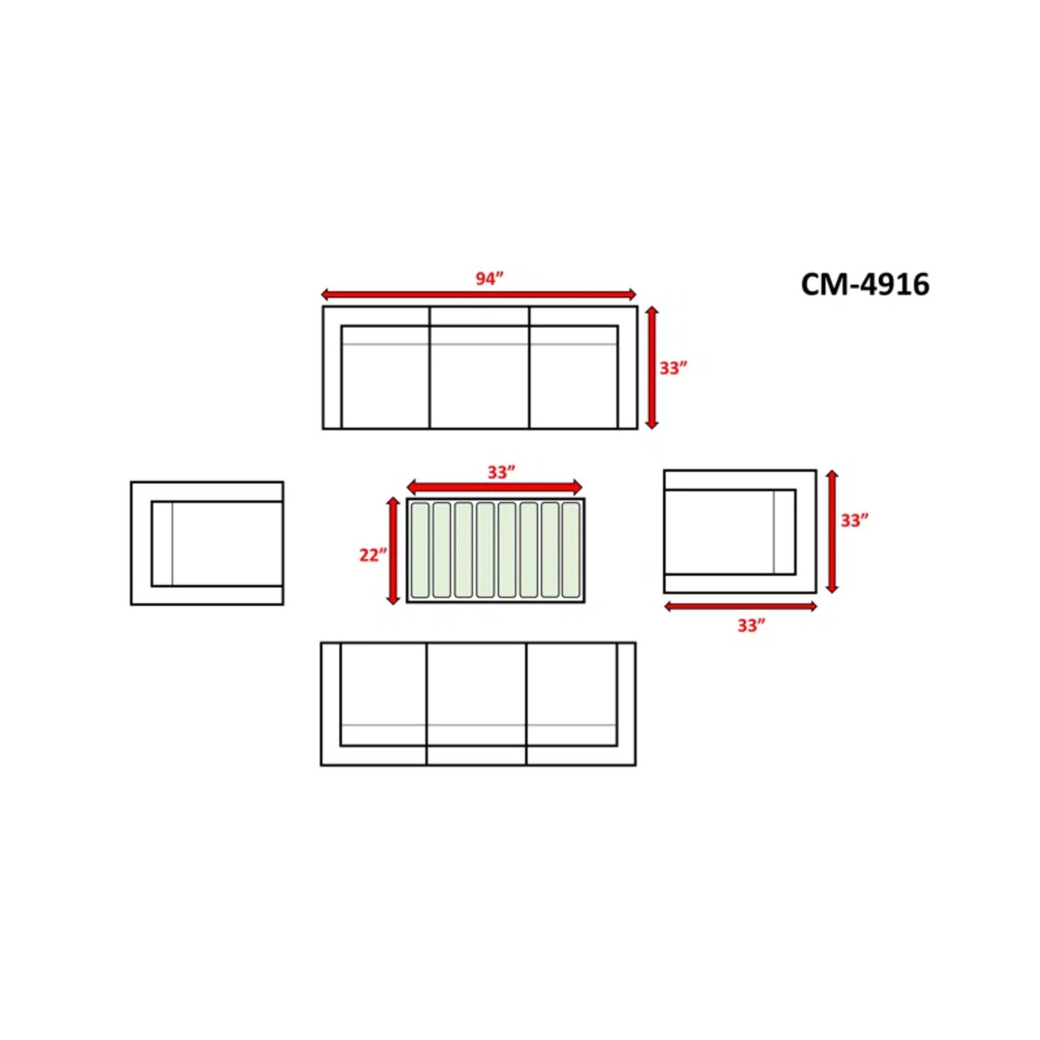 All Weather Wicker 8 Piece Patio Sectional Set With Cushions Modular Design - Gray Mix - Image 3