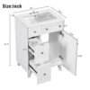 Bathroom Vanity Cabinet With Sink - White - Image 3