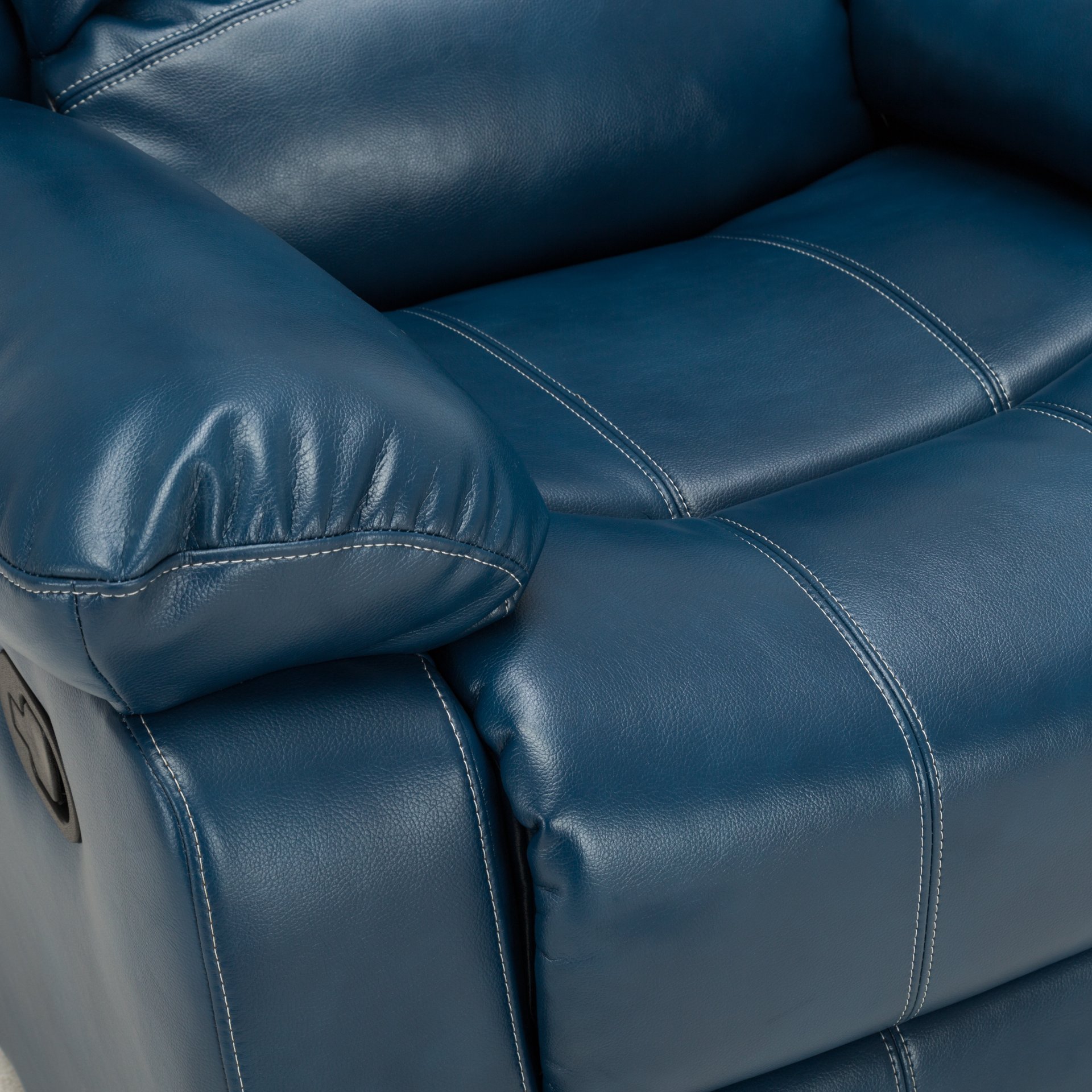 Charlotte - Gel Recliner With Gliding And Reclining Functionality - Navy Blue - Image 9