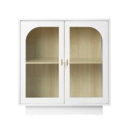 Storage Cabinet With Door For Living Room, Dining Room, Study - White