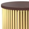 Demy - Metal And Wood Accent Table - Cognac / Gold - Image 5