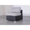 Luxurious Wicker Patio Sectional With Weather Resistant Sunbrella Cushions - Black - Image 8