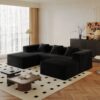 Modular Sectional Couches With Deep Seat For Living Room - Black - Image 2