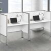 Office Cubicle, Desk, Commercial Grade, Contemporary & Modern - White - Image 3