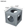 Outdoor Cat House With Shelves And Weather Protection, Removable Wood Boxes - Gray - Image 10