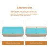 28 X 14" Modern European Inspired Ceramic Rectangular Undermount Bathroom Sink With Overflow In - White - Image 7