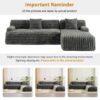 Cloud - Sectional Sofa Upholstered Couch With Free Combined Design - Dark Gray - Image 8