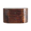Lunar - 2 Drawer Floating Nightstand - Chestnut - Image 11
