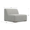 Rex - Center Sofa Module - Gray - Image 15