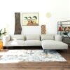 Laley - Right Facing L Shaped Linen Sectional - Beige - Image 11