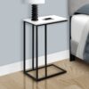 Accent Table, C - Shaped, Contemporary And Modern - White / Black - Image 4