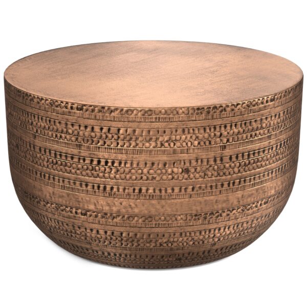 Johnsen - Metal Coffee Table - Antique Copper