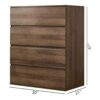 Liv - 4 Drawer Contemporary Wood Chest In With Soft Closing Drawers And Water Resistant - Brown - Image 3