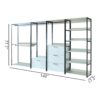 Fiona - Freestanding Walk In Wood Closet System & Metal Frame Durable Storage Solution Melamine - White - Image 3
