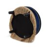 Yolanda - Round Upholstered Accent Ottoman - Navy Blue / Gold - Image 2