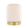 Marla - Contemporary / Glam Vanity Stool - Gold / Cream - Image 4