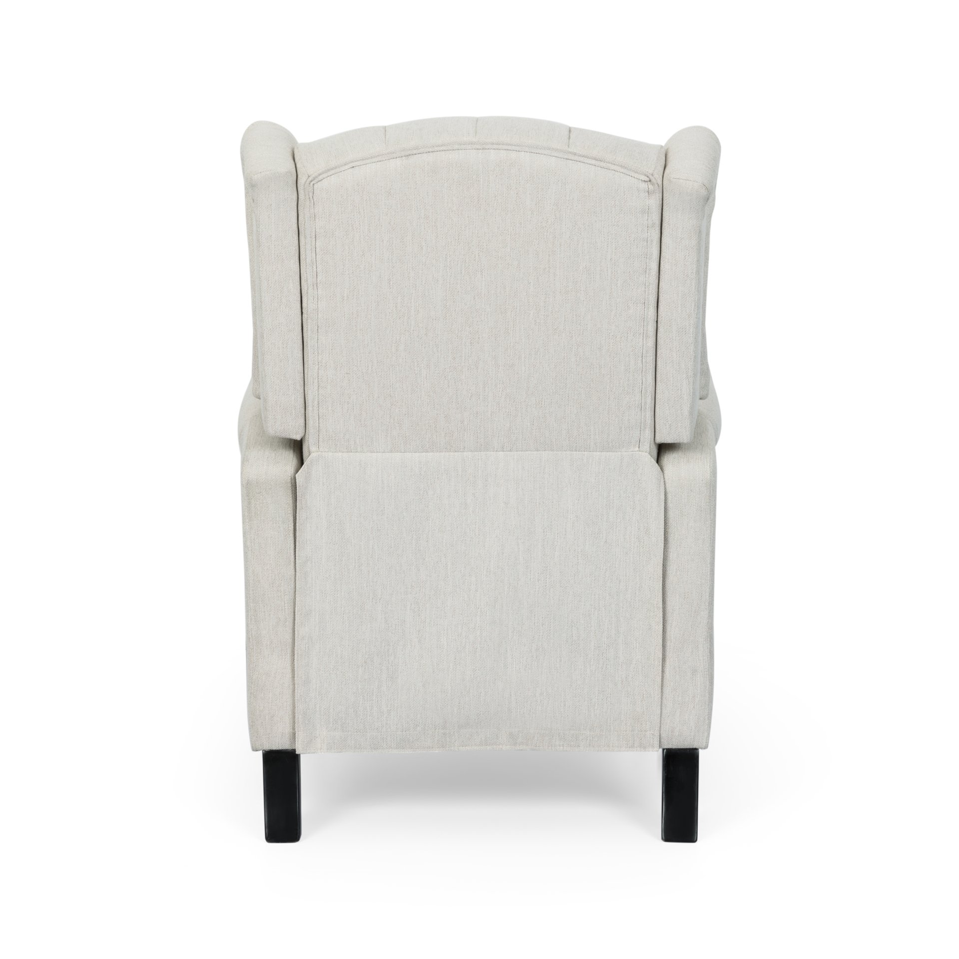 Contemporary Tufted Fabric Push Back Recliner - Beige - Image 12