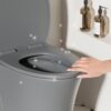 Ceramic 1 Piece Toilet With Tornado Flush And Soft Closing Seat - Light Gray - Image 7