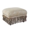 Fiona - Accent Footstool Ottoman - Silvery Blue Beige Paisley - Image 4