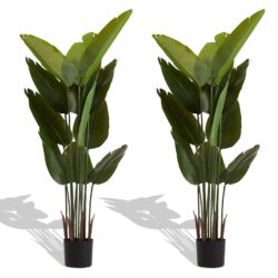 Artificial Bird Of Paradise Plant 160 Cm Tall Faux Tropical Palm Tree Indoor Outdoor Decoration - Green