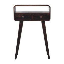 Mini Curved Console Table - Walnut