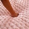 Harbor - Comfortable Luxury Sofa Turtle Fleece Fabric - Pink - Image 7