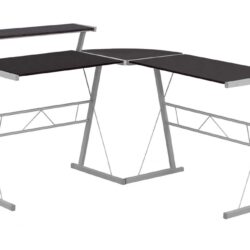 Computer Desk, Home Office, Corner, L Shape, Laptop, Durable Construction - Espresso