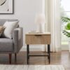 Modern Fluted Door Minimalist Side Table - Coastal Oak - Image 4