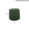 Round Storage Ottoman With High Resilience Foam - Green - Image 3