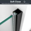 Semi Frameless Circular Pivot Shower Door With 1 / 4" Sgcc Tempered Glass - Matte Black - Image 9