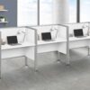 Office Cubicle, Desk, Commercial Grade, Contemporary & Modern - White - Image 2